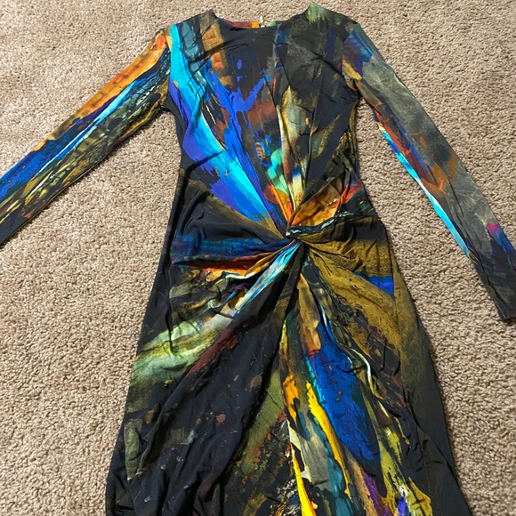 Ted Baker multi color wrap dress SOLD - Picture 2 of 6